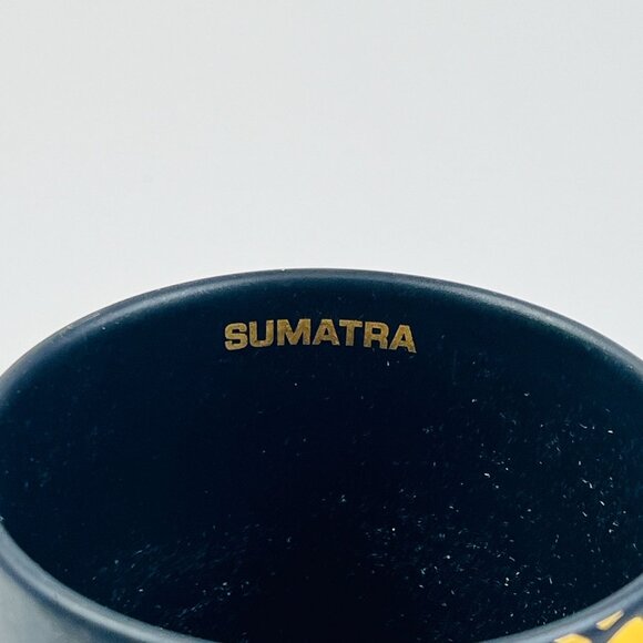 Starbucks 2015 Sumatra Tiger Mug 14oz Gold Yellow Animal Print Matte Black - Picture 5 of 6